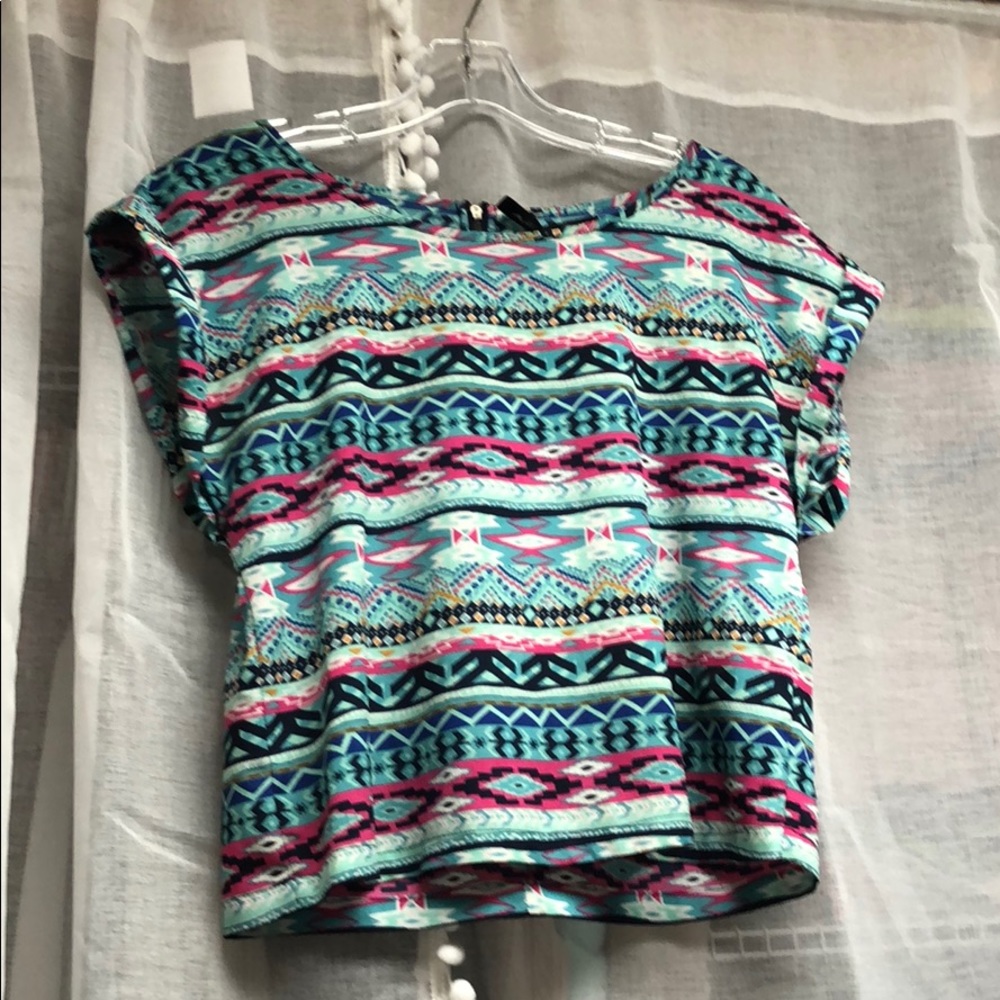 Tribal print top